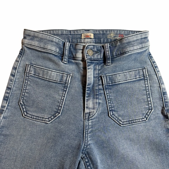 Faherty Denim - Faherty Stretch Terry Patch Pocket Jeans | High Rise Soft Denim | Women’s 26